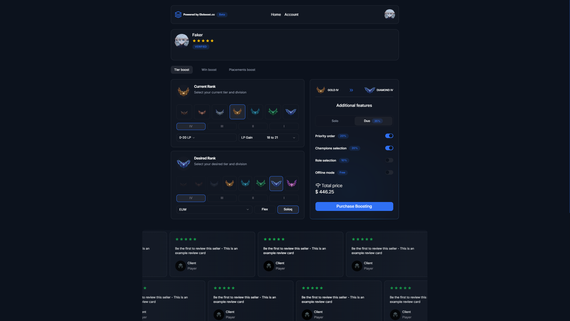 EloBoost.cc booster dashboard